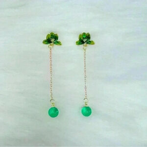 Vintage Chinese Style Lotus Drop Earrings